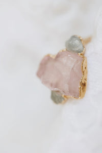 Safe Love · Rose Quartz Sapphire Ring · Rings ·  Little Sycamore