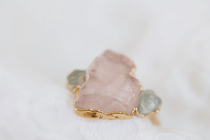 Safe Love · Rose Quartz Sapphire Ring · Rings ·  Little Sycamore