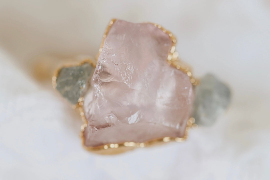 Safe Love · Rose Quartz Sapphire Ring · Rings ·  Little Sycamore