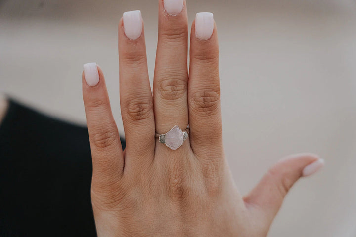 Safe Love · Rose Quartz Sapphire Ring · Rings ·  Little Sycamore