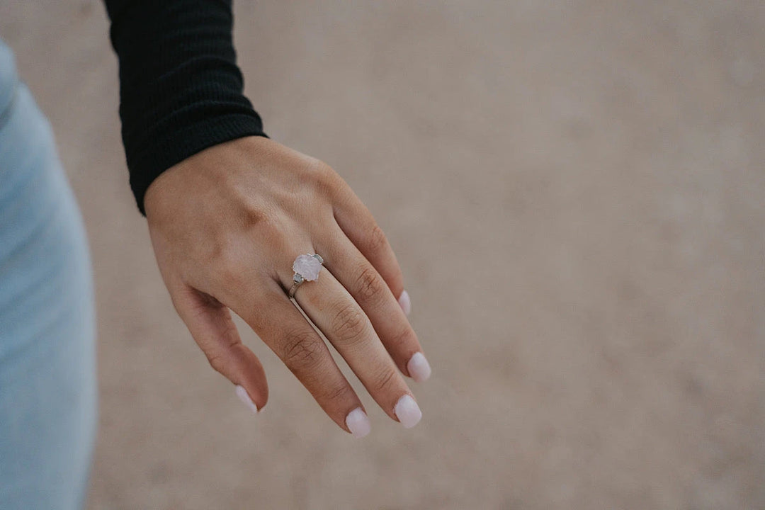 Safe Love · Rose Quartz Sapphire Ring · Rings ·  Little Sycamore