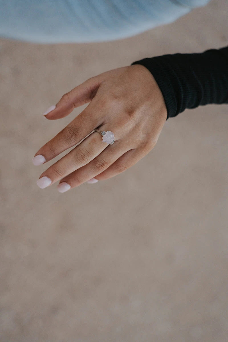 Safe Love · Rose Quartz Sapphire Ring · Rings ·  Little Sycamore