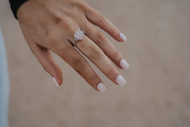 Safe Love · Rose Quartz Sapphire Ring · Rings ·  Little Sycamore