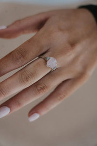 Safe Love · Rose Quartz Sapphire Ring · Rings ·  Little Sycamore