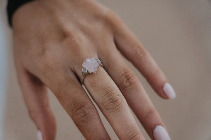 Safe Love · Rose Quartz Sapphire Ring · Rings ·  Little Sycamore