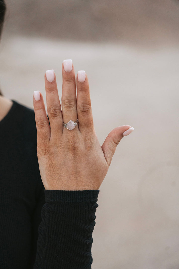 Safe Love · Rose Quartz Sapphire Ring · Rings ·  Little Sycamore