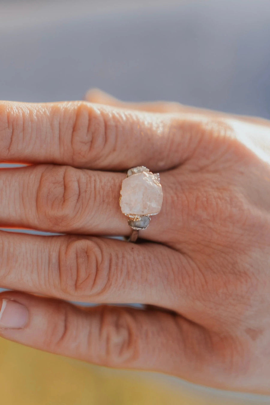Safe Love · Rose Quartz Sapphire Ring · Rings ·  Little Sycamore
