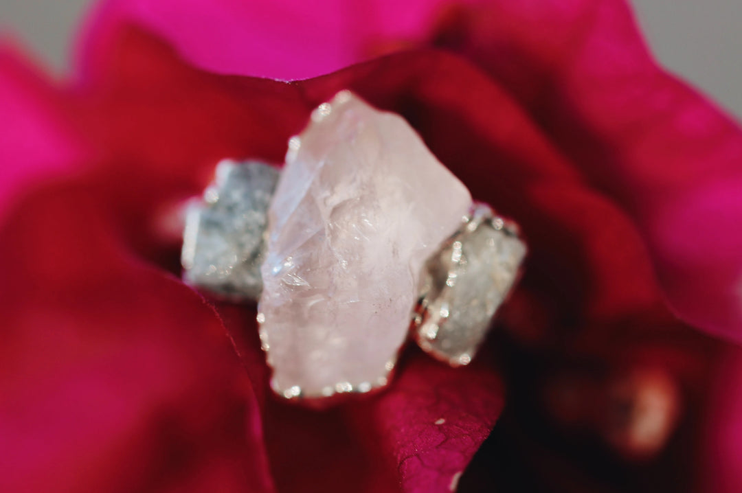 Safe Love · Rose Quartz Sapphire Ring · Rings ·  Little Sycamore