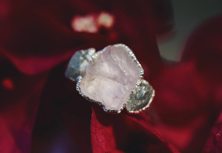 Safe Love · Rose Quartz Sapphire Ring · Rings ·  Little Sycamore