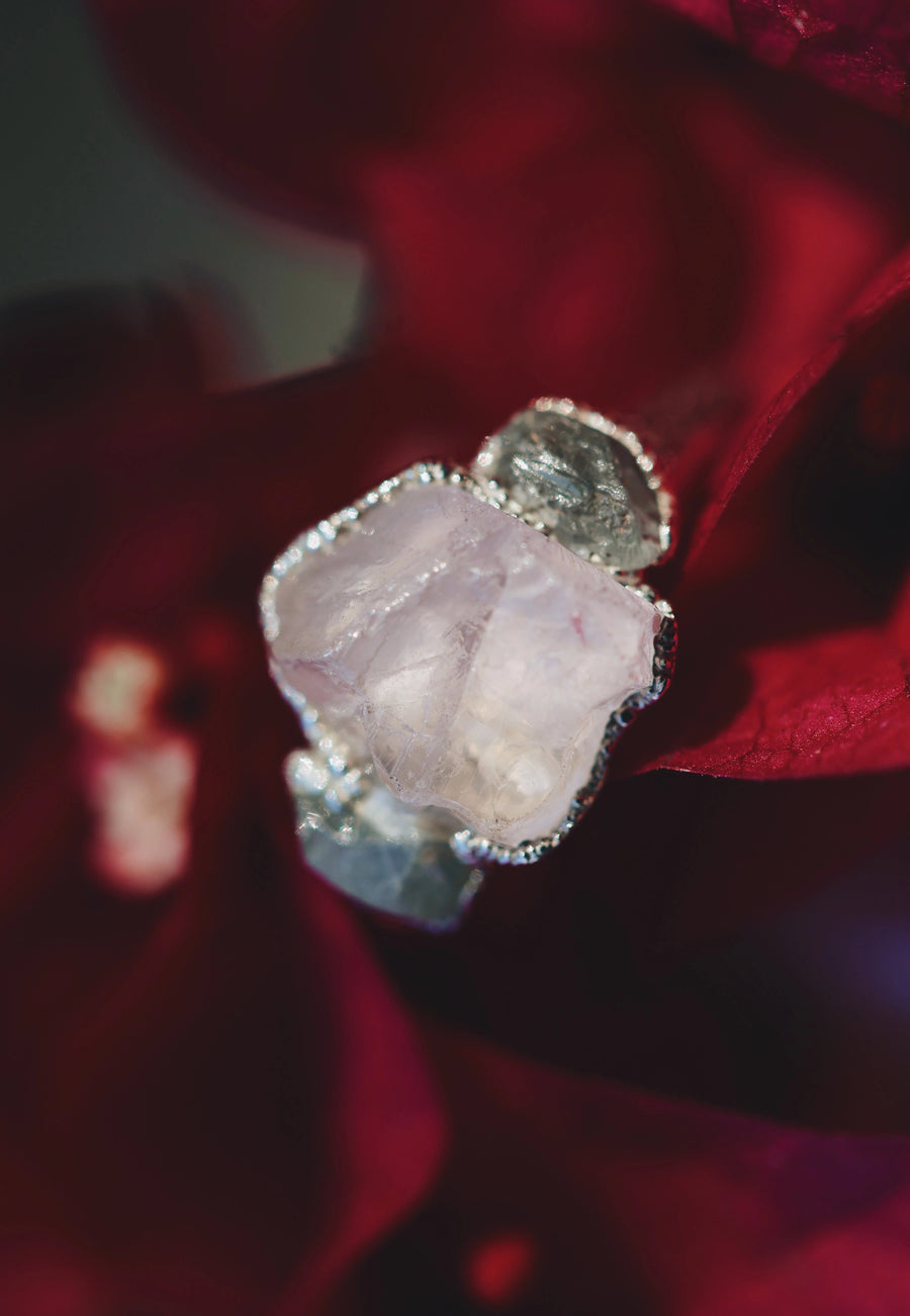 Safe Love · Rose Quartz Sapphire Ring · Rings ·  Little Sycamore