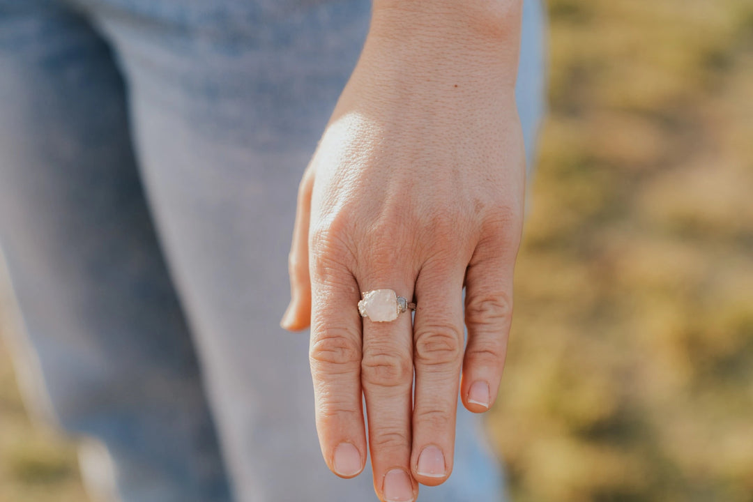 Safe Love · Rose Quartz Sapphire Ring · Rings ·  Little Sycamore