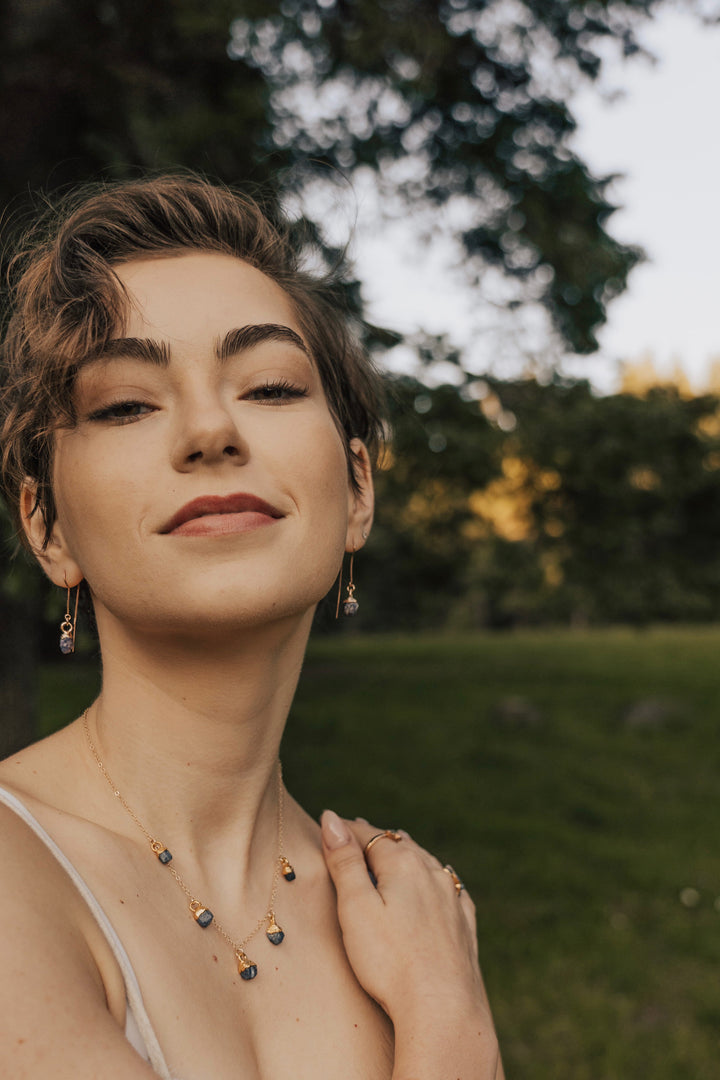 September Raindrops Necklace · Blue Sapphire · Necklaces ·  Little Sycamore