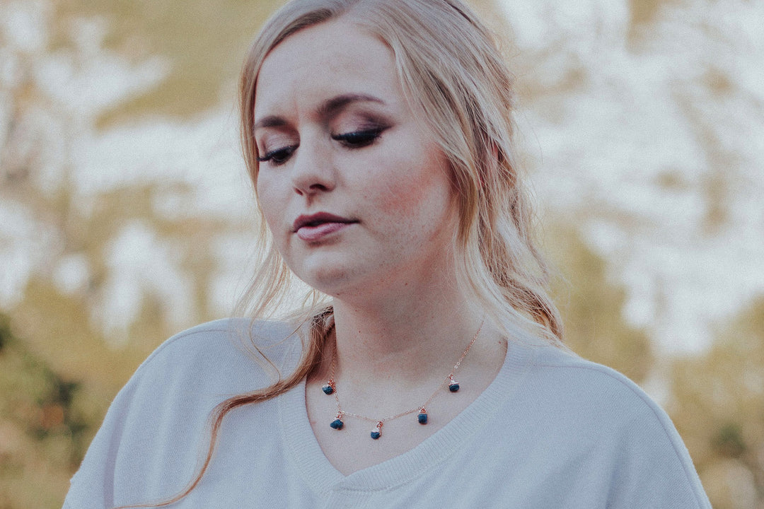 September Raindrops Necklace · Blue Sapphire · Necklaces ·  Little Sycamore