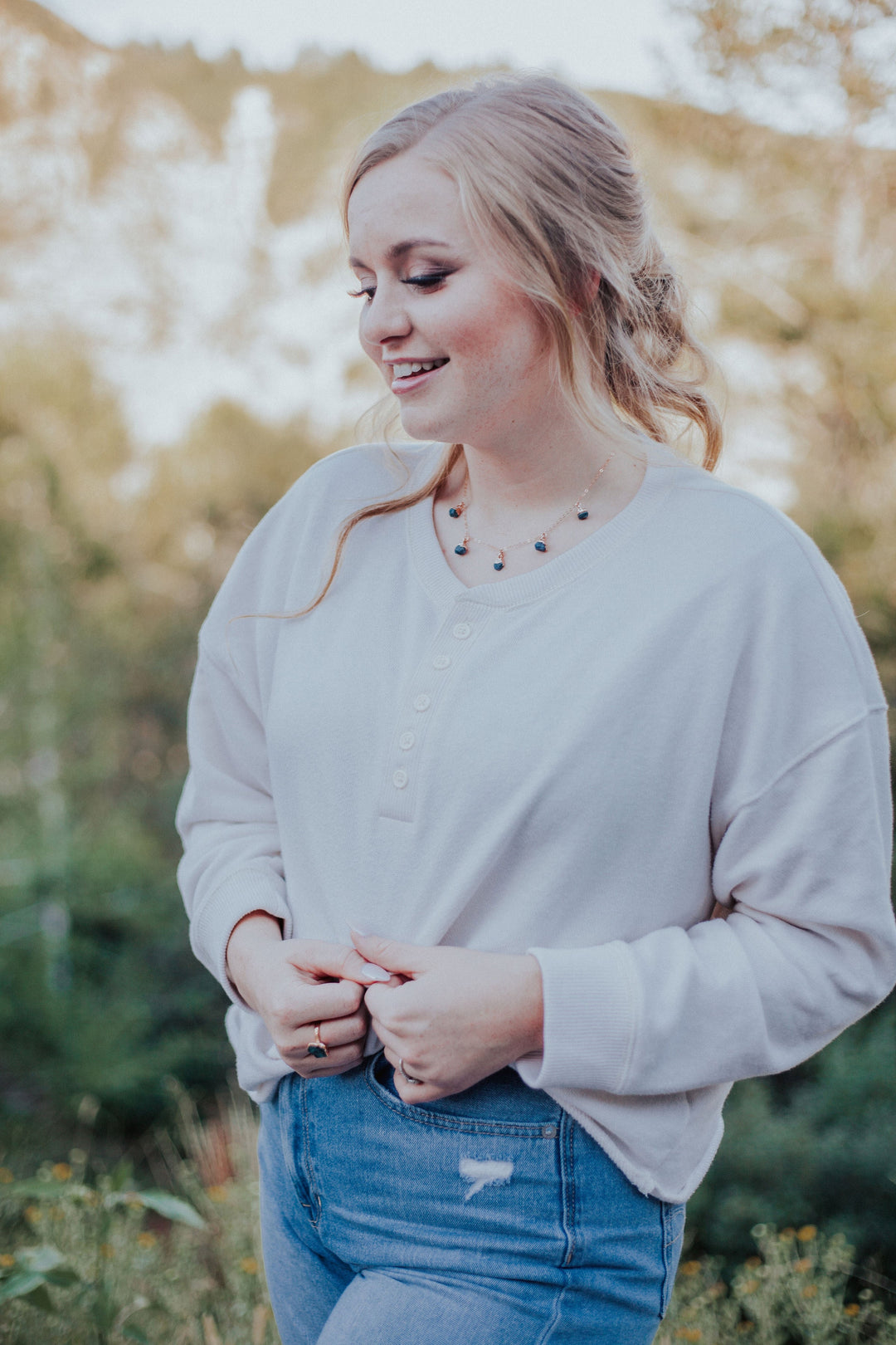 September Raindrops Necklace · Blue Sapphire · Necklaces ·  Little Sycamore