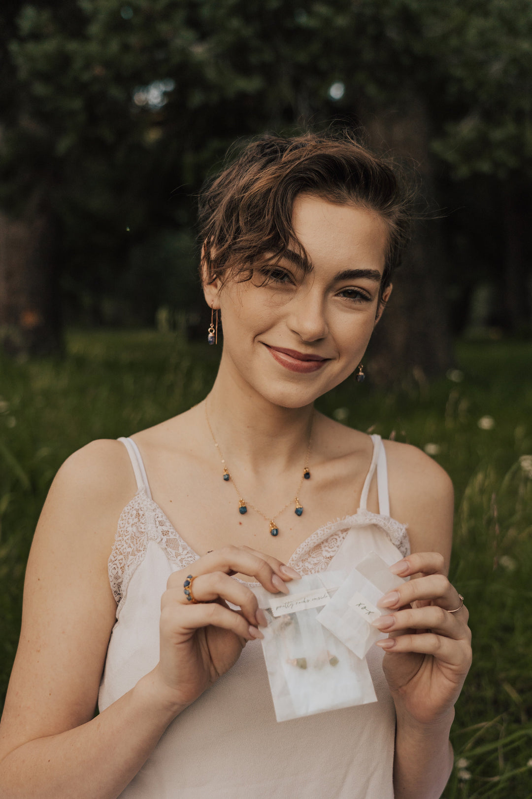 September Raindrops Necklace · Blue Sapphire · Necklaces ·  Little Sycamore