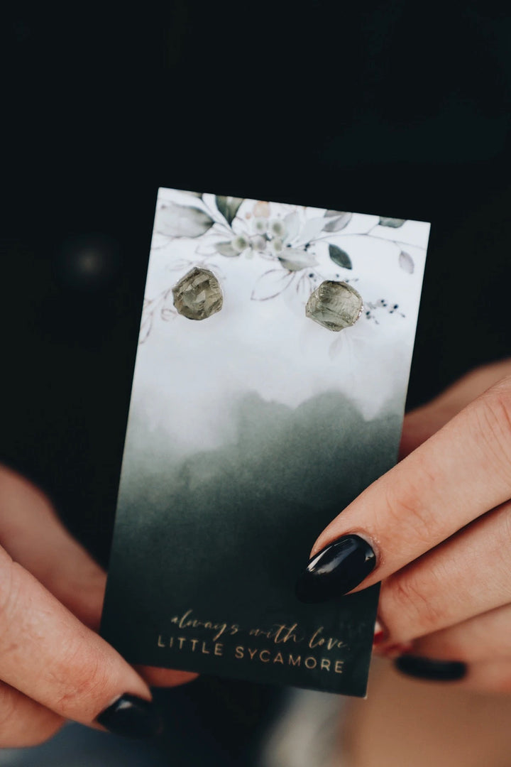 Serenity Studs · Green Amethyst · Earrings ·  Little Sycamore