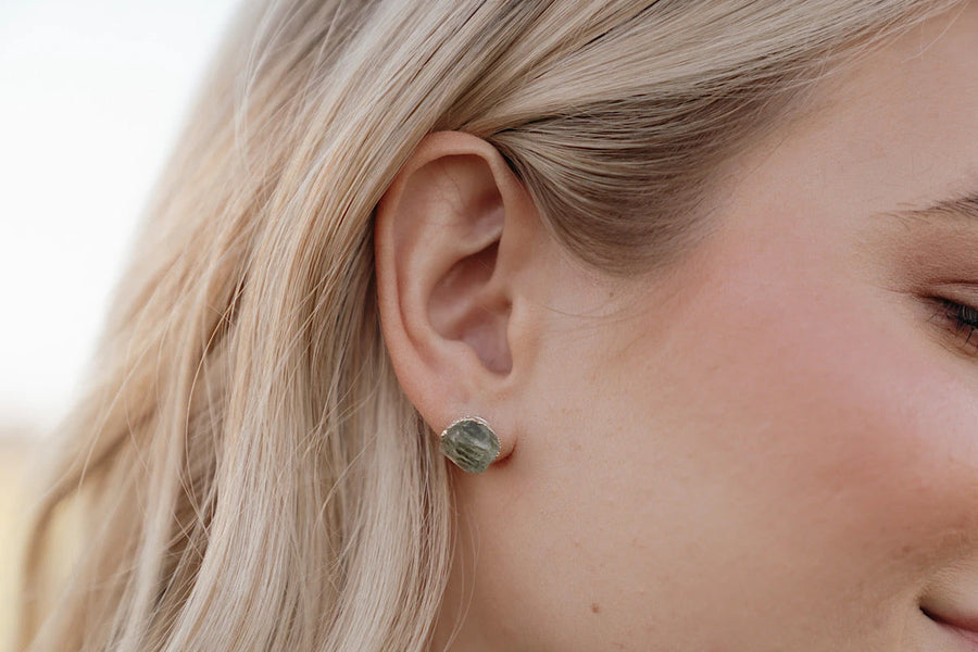 Serenity Studs · Green Amethyst · Earrings ·  Little Sycamore