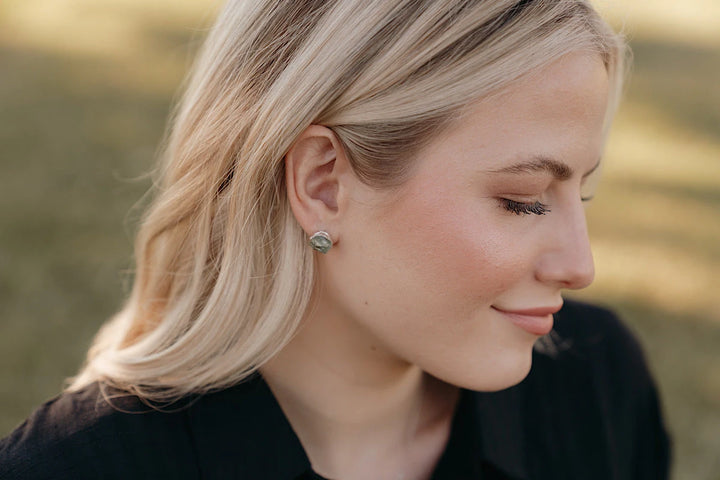 Serenity Studs · Green Amethyst · Earrings ·  Little Sycamore