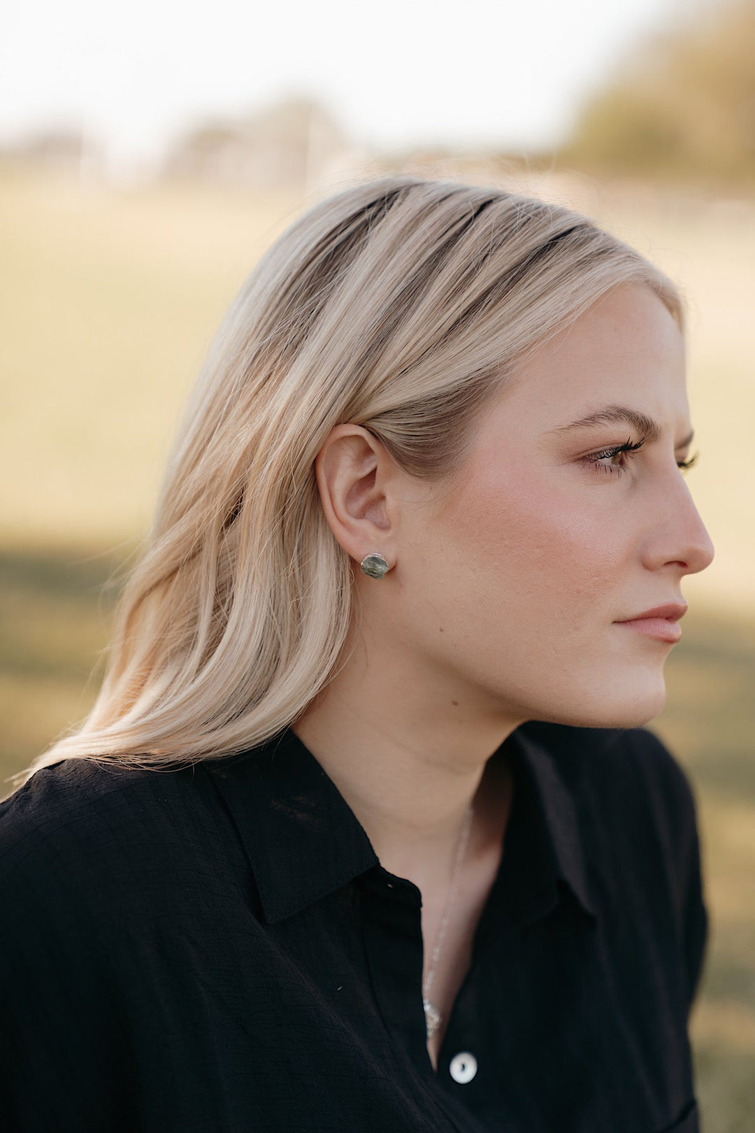 Serenity Studs · Green Amethyst · Earrings ·  Little Sycamore