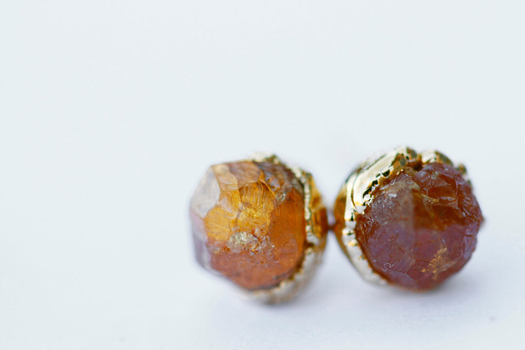 Sunshine Studs · Garnet · Earrings ·  Little Sycamore