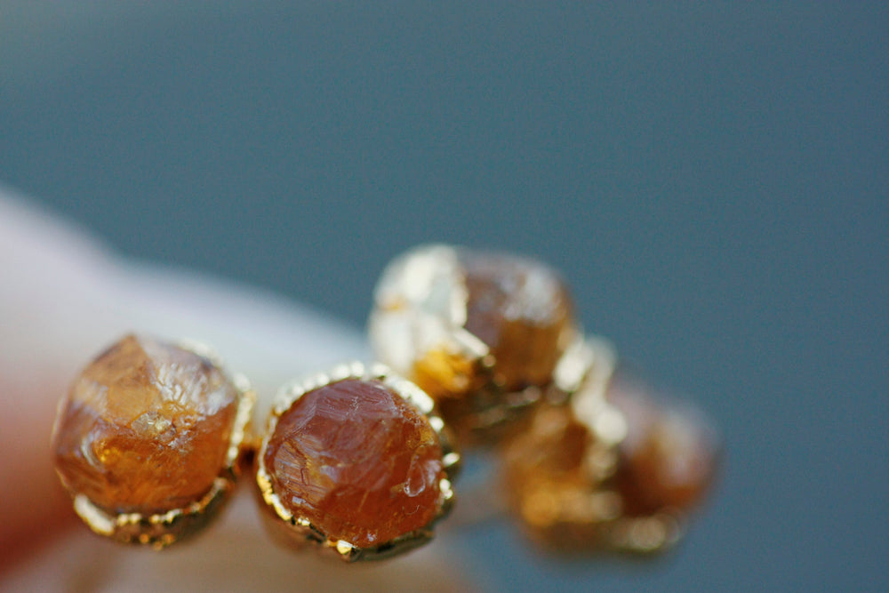 Sunshine Studs · Garnet · Earrings ·  Little Sycamore