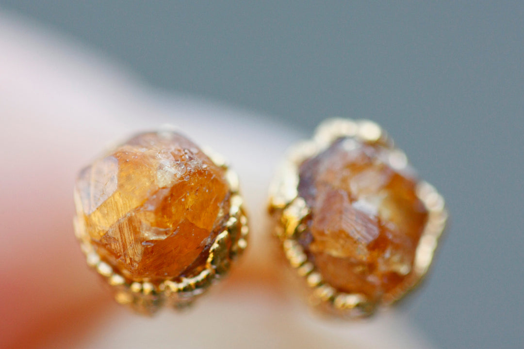 Sunshine Studs · Garnet · Earrings ·  Little Sycamore