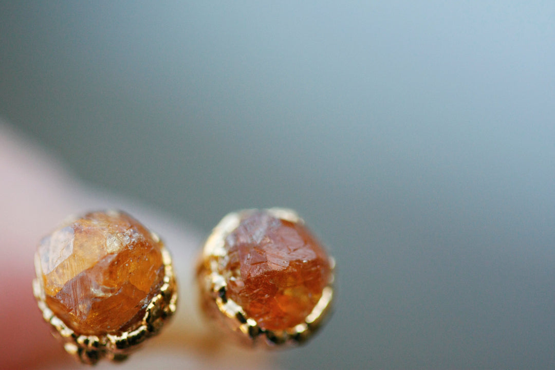 Sunshine Studs · Garnet · Earrings ·  Little Sycamore