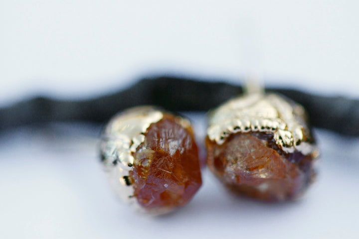 Sunshine Studs · Garnet · Earrings ·  Little Sycamore