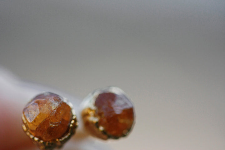 Sunshine Studs · Garnet · Earrings ·  Little Sycamore