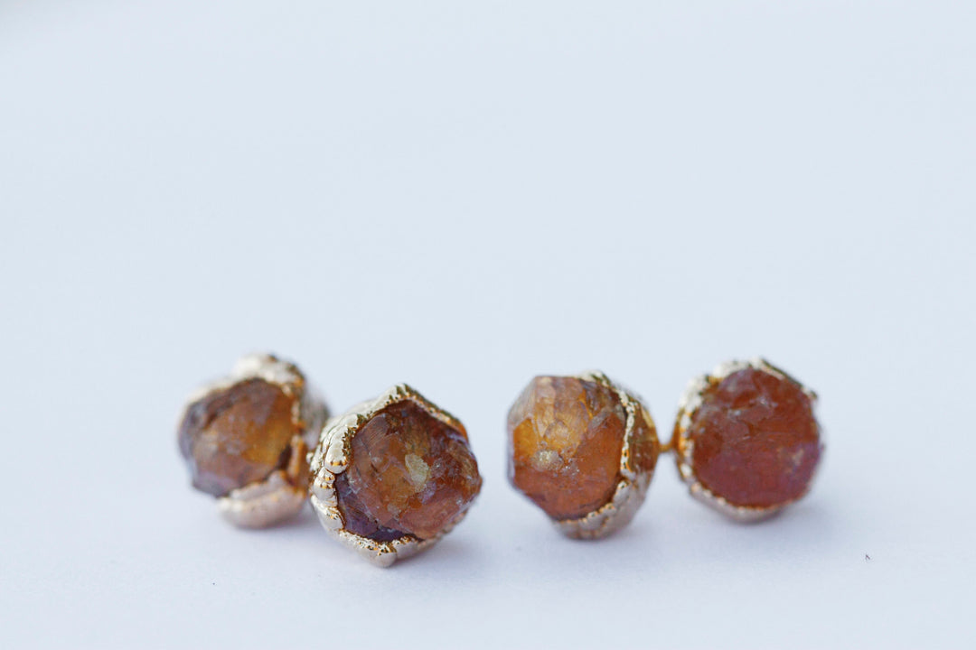 Sunshine Studs · Garnet · Earrings ·  Little Sycamore