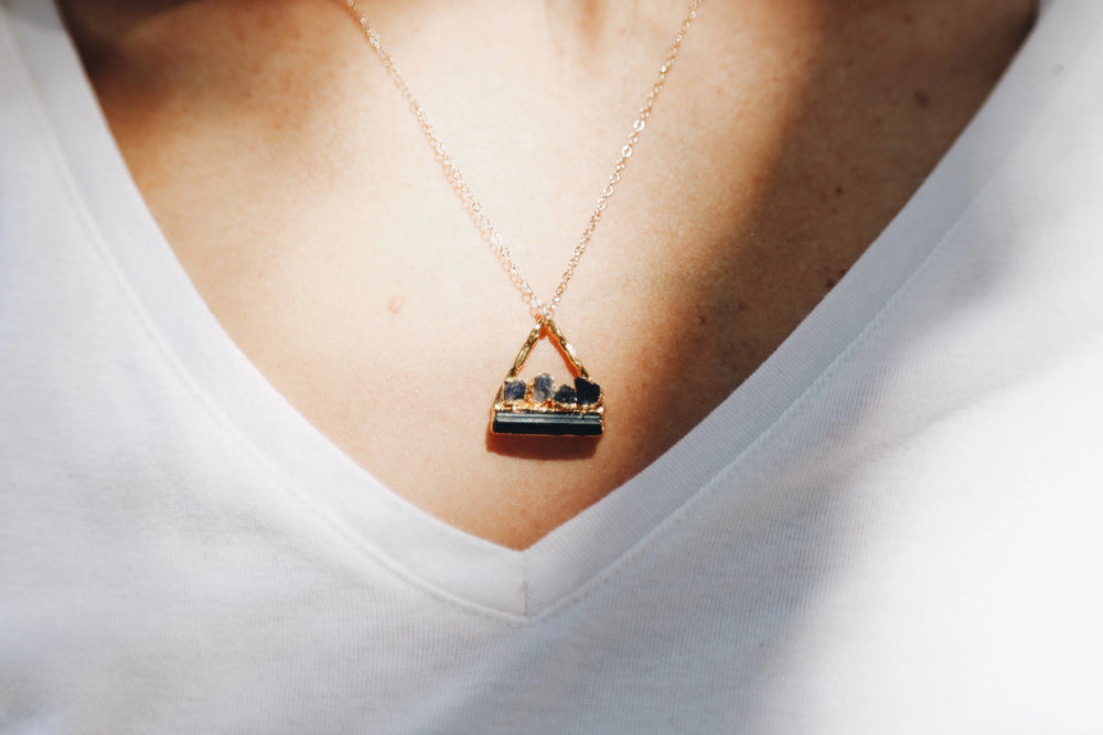 Twilight Peak · Iolite and Tourmaline Necklace · Necklaces ·  Little Sycamore