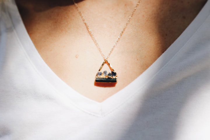 Twilight Peak · Iolite and Tourmaline Necklace · Necklaces ·  Little Sycamore