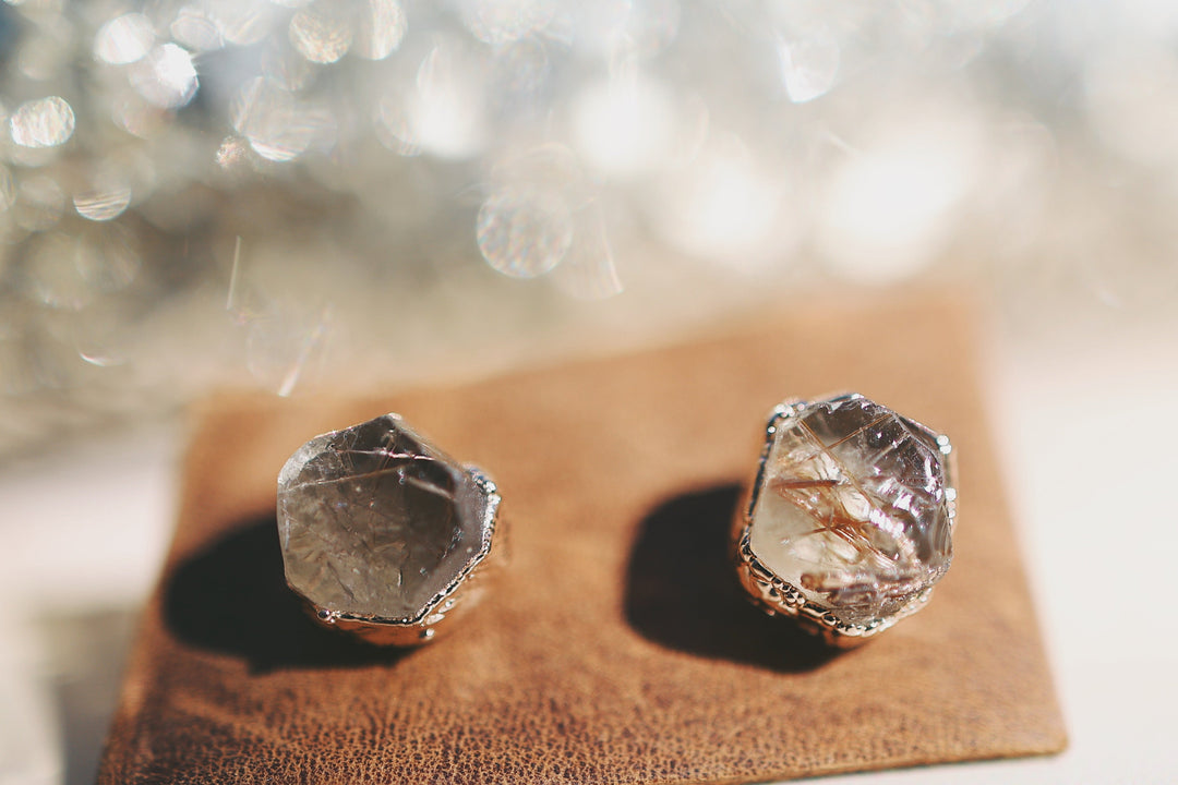 Vision Studs · Rutilated Quartz · Earrings ·  Little Sycamore