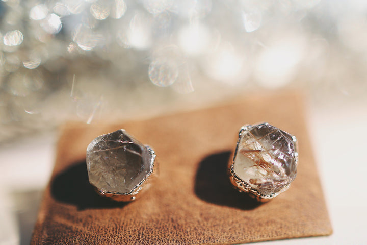 Vision Studs · Rutilated Quartz · Earrings ·  Little Sycamore