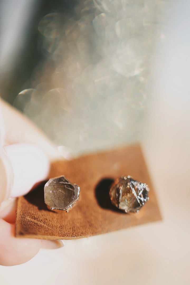 Vision Studs · Rutilated Quartz · Earrings ·  Little Sycamore