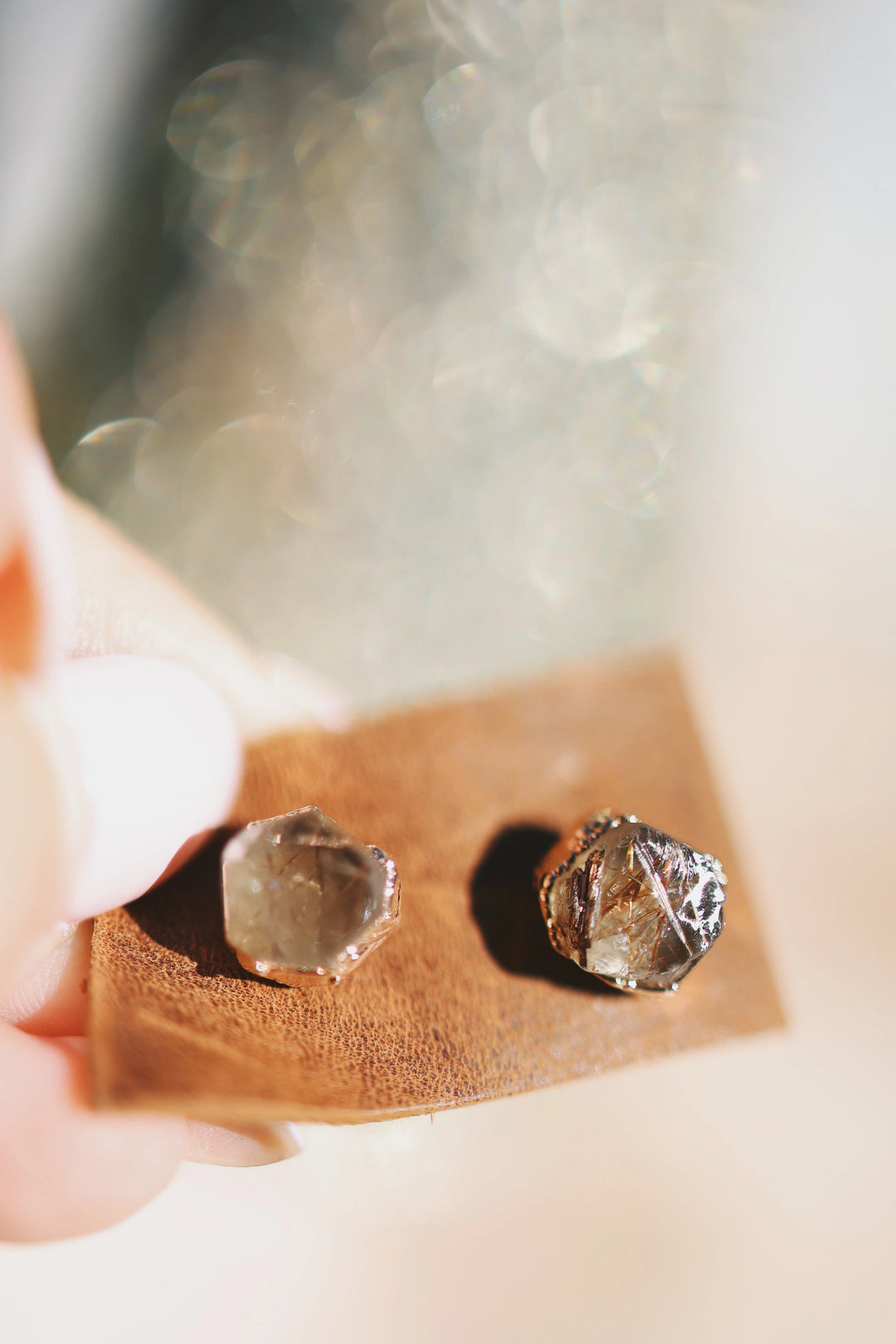 Vision Studs · Rutilated Quartz · Earrings ·  Little Sycamore