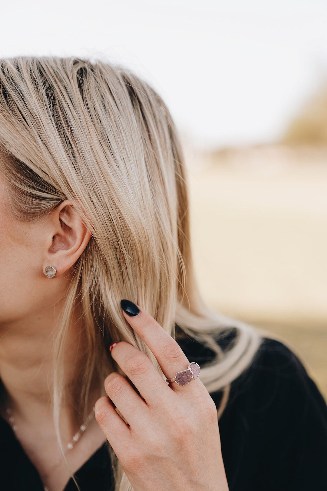 Vision Studs · Rutilated Quartz · Earrings ·  Little Sycamore