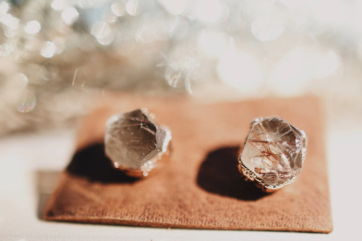 Vision Studs · Rutilated Quartz · Earrings ·  Little Sycamore