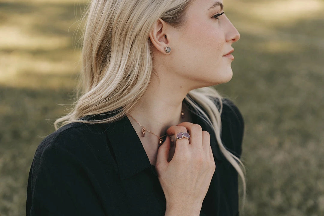 Vision Studs · Rutilated Quartz · Earrings ·  Little Sycamore