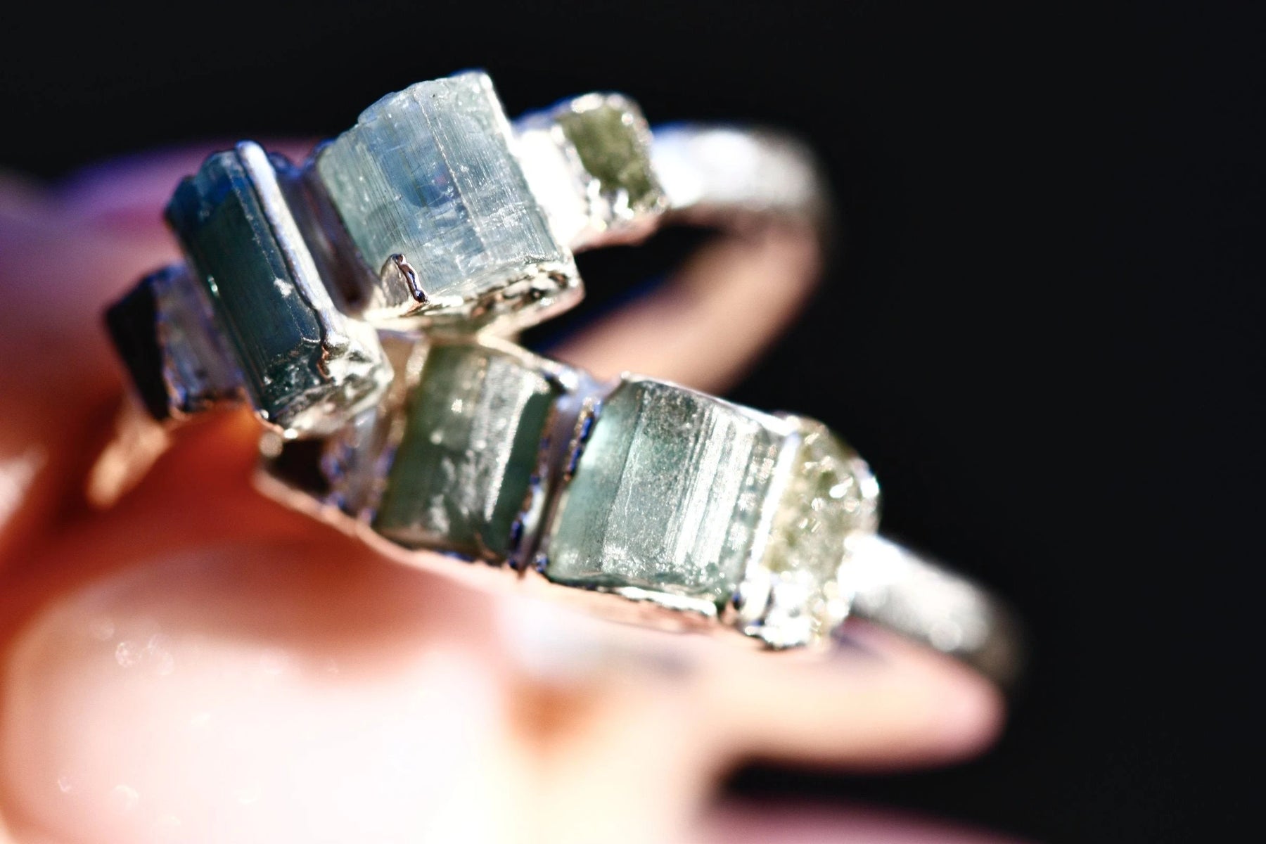 Tourmaline and Aquamarine Ring · October and March Birthstone Jewelry ...