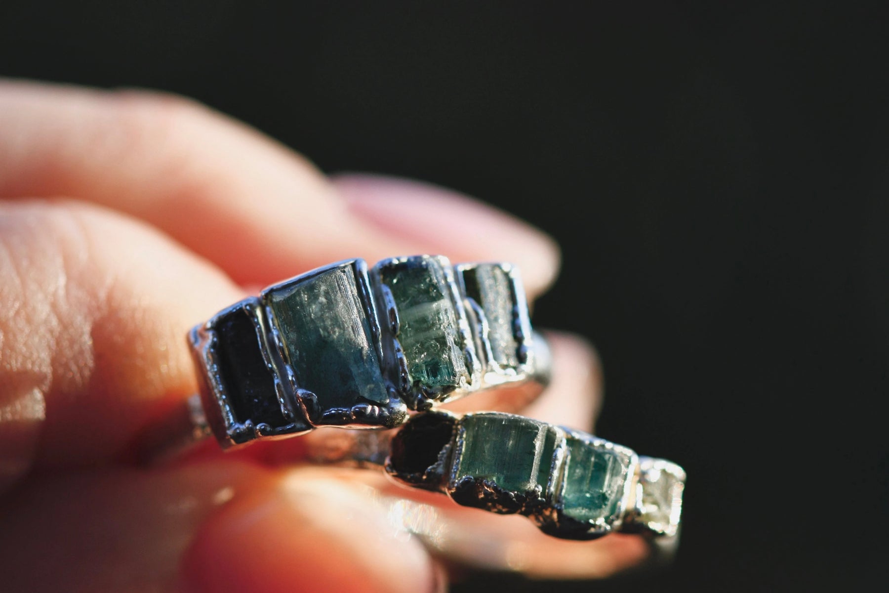 Tourmaline and Aquamarine Ring · October and March Birthstone Jewelry ...
