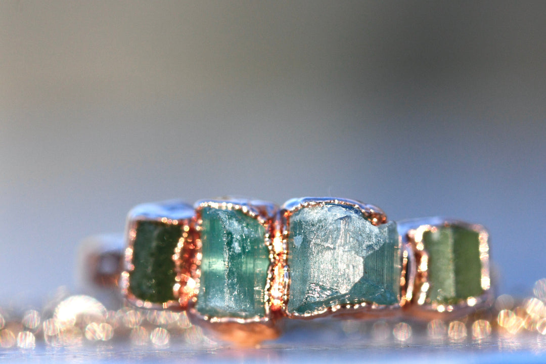 Tourmaline and Aquamarine Ring · October and March Birthstone Jewelry ...