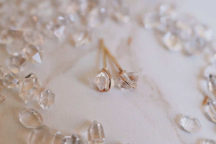 Wrapped Herkimer Diamond Earrings · Earrings ·  Little Sycamore