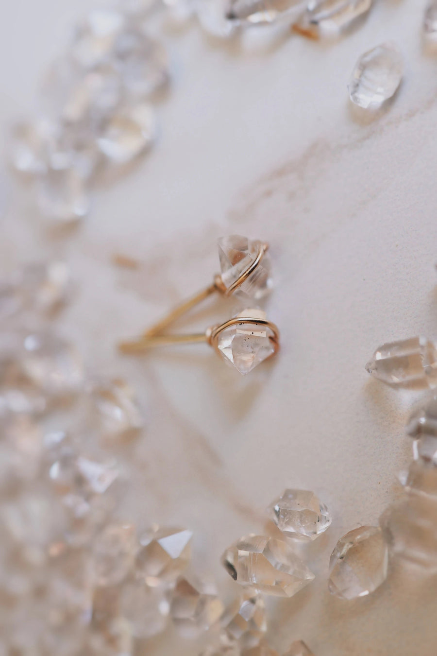 Wrapped Herkimer Diamond Earrings · Earrings ·  Little Sycamore