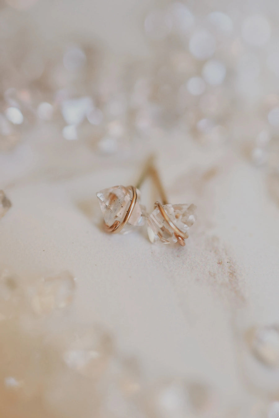 Wrapped Herkimer Diamond Earrings · Earrings ·  Little Sycamore