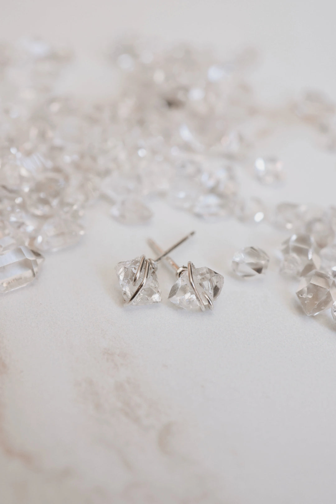 Wrapped Herkimer Diamond Earrings · Earrings ·  Little Sycamore