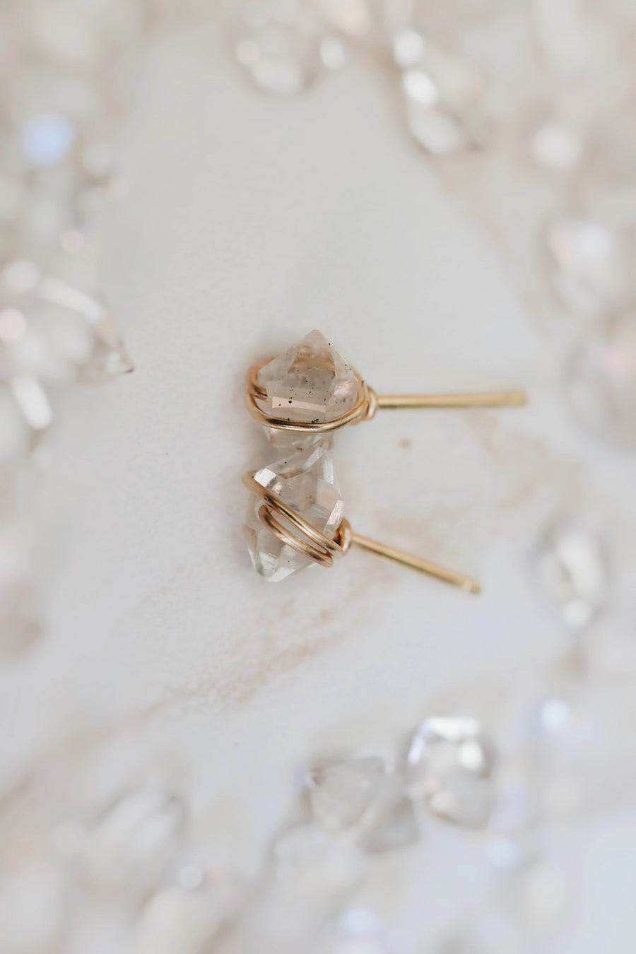 Wrapped Herkimer Diamond Earrings · Earrings ·  Little Sycamore