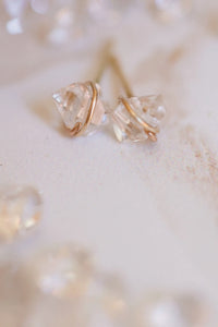 Wrapped Herkimer Diamond Earrings · Earrings ·  Little Sycamore