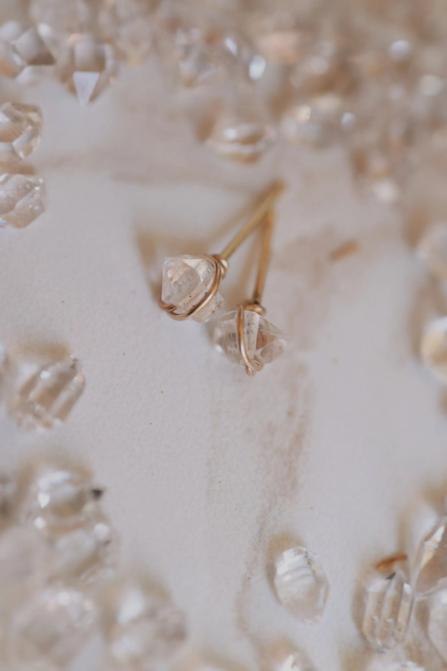 Wrapped Herkimer Diamond Earrings · Earrings ·  Little Sycamore