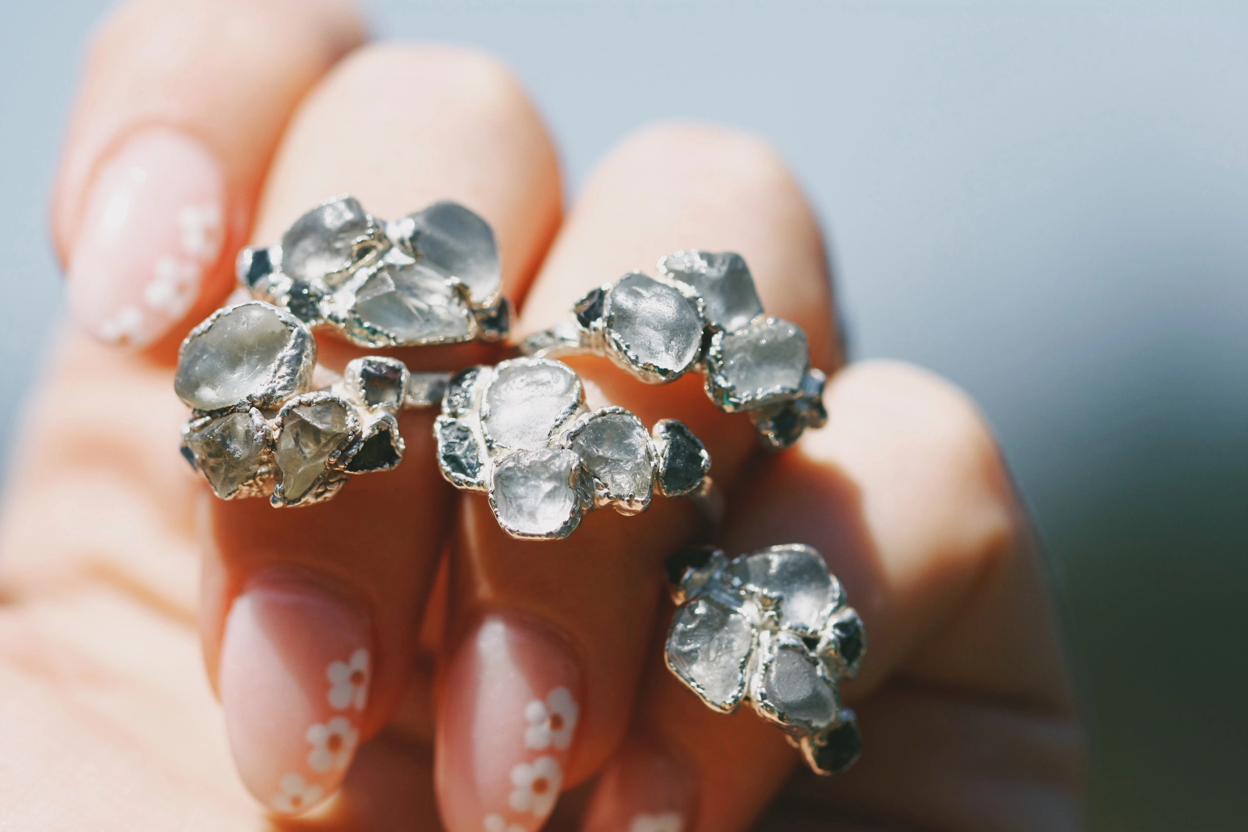 September and November Birthstones · Sapphire and Topaz Cluster